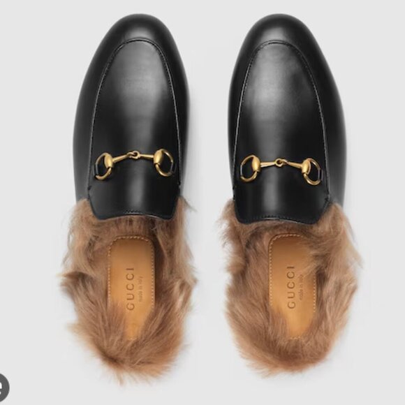 Gucci Princetown Fur Mules - Picture 1 of 16